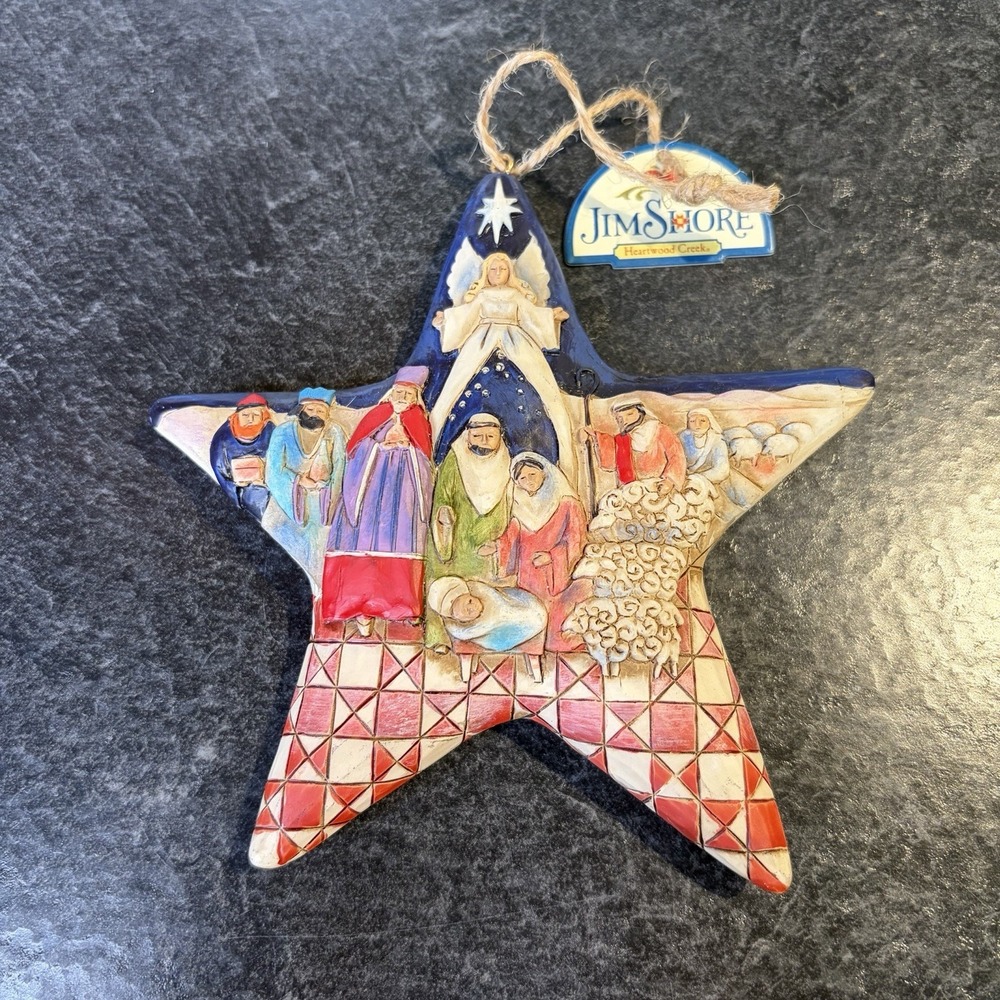 NEW Jim Shore Nativity Star Christmas Ornament Heartwood Creek Enesco
